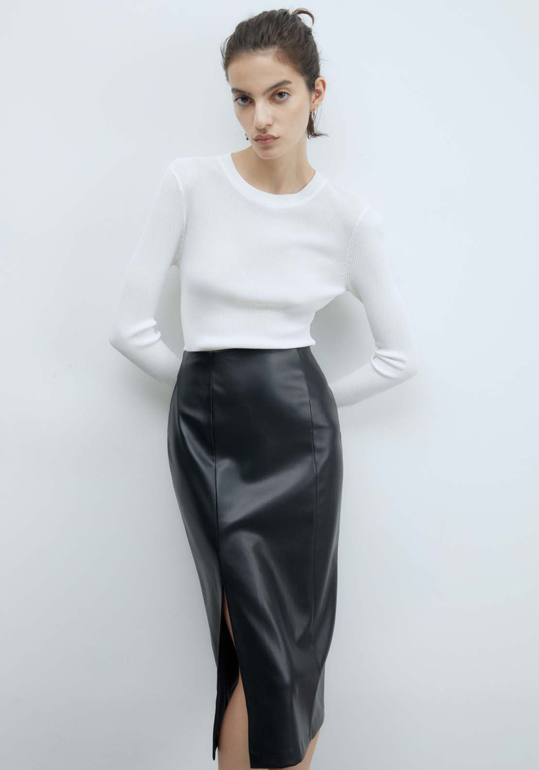 Sfera Midi Skirt - Black 1 Shaws Department Stores