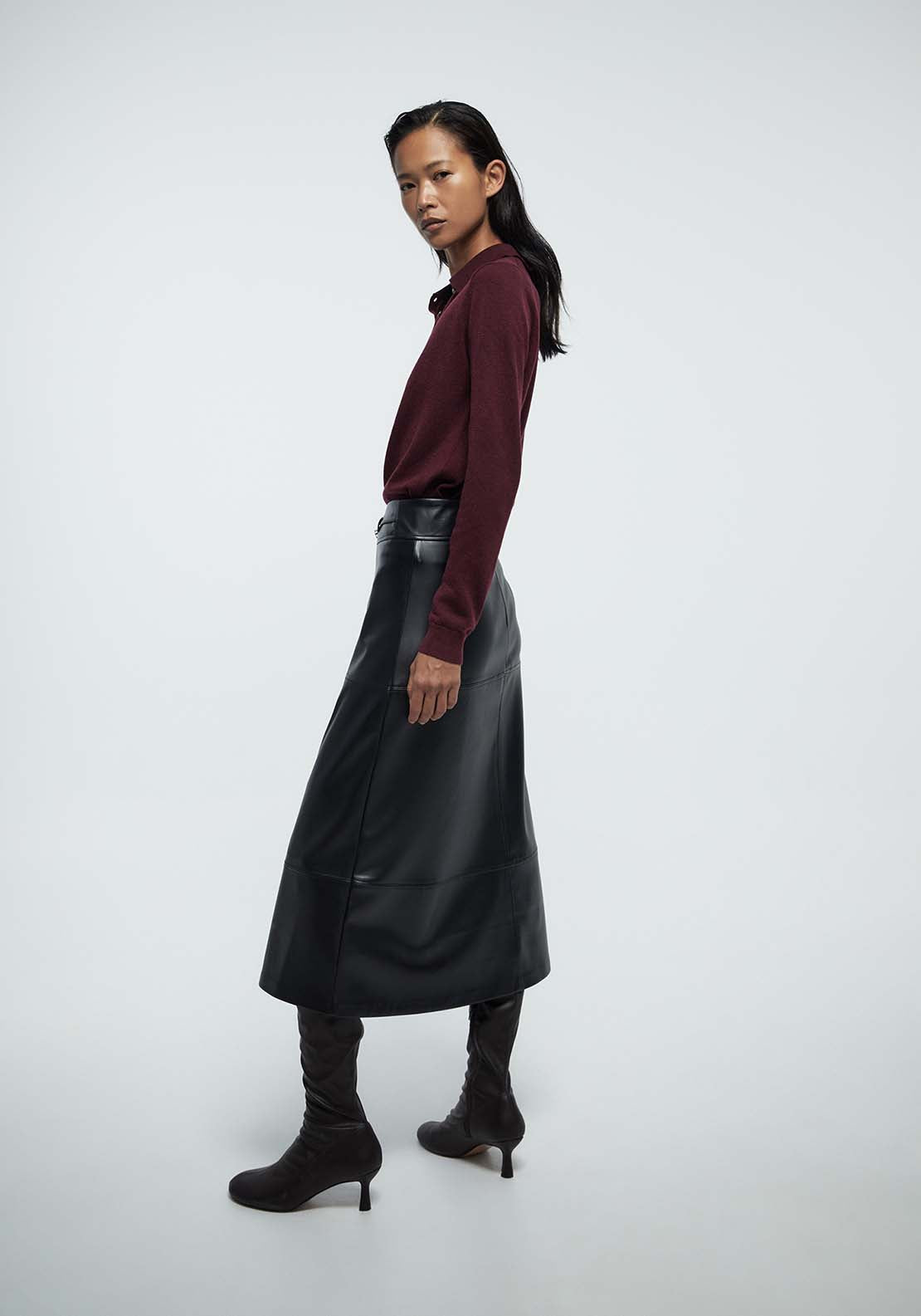 Belted Skirt - Black