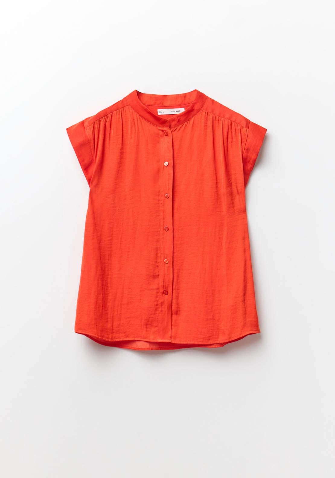 Sfera Buttons Loose Fit Top - Red 6 Shaws Department Stores