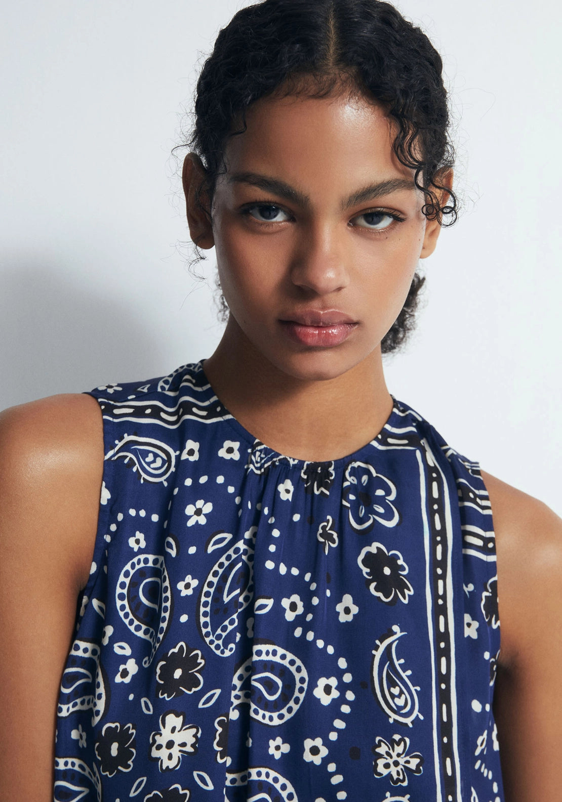 Scarf Top - Blue