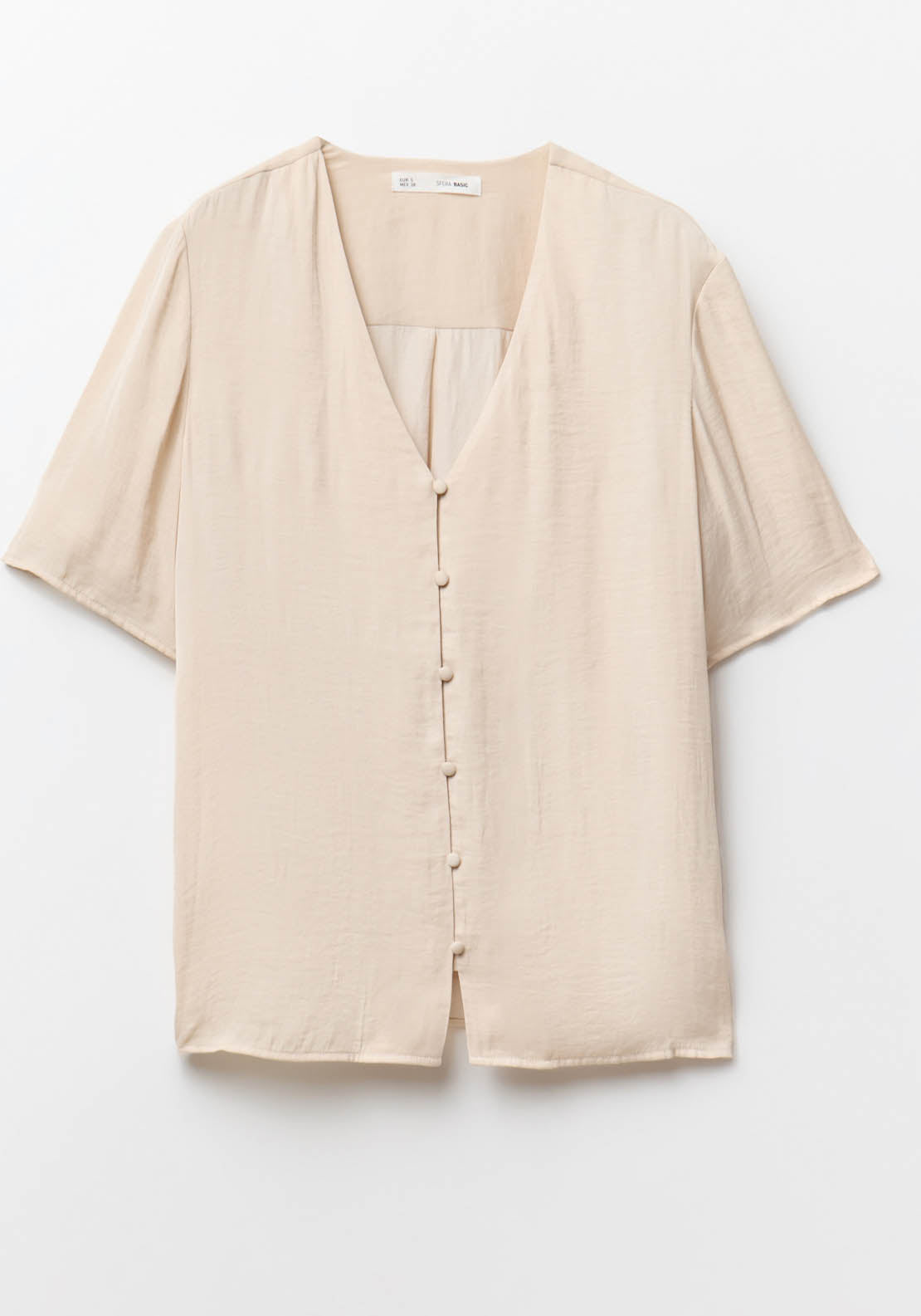 Sfera Short-Sleeved Blouse - Beige 6 Shaws Department Stores
