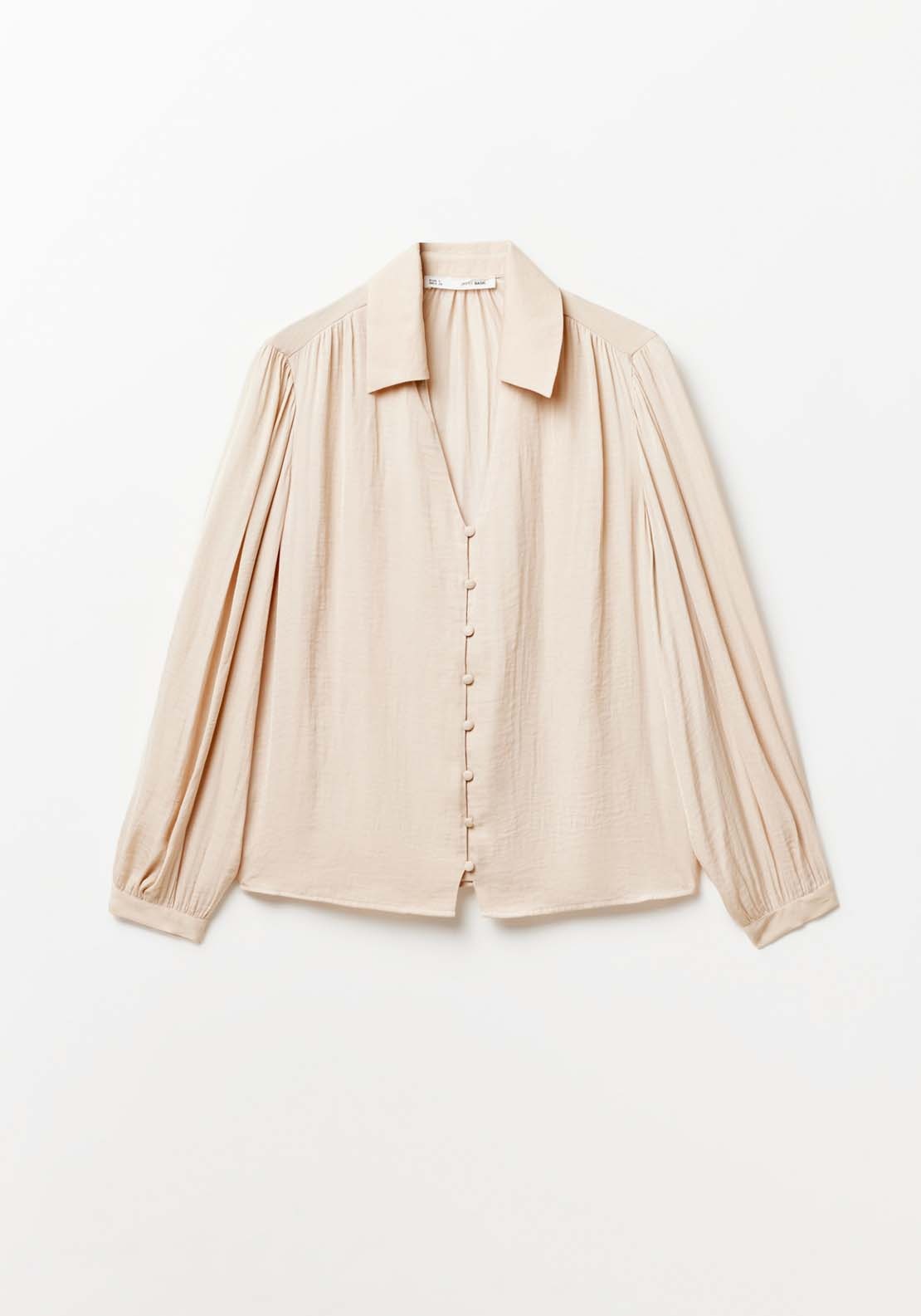 Sfera Buttons blouse - Camel 5 Shaws Department Stores