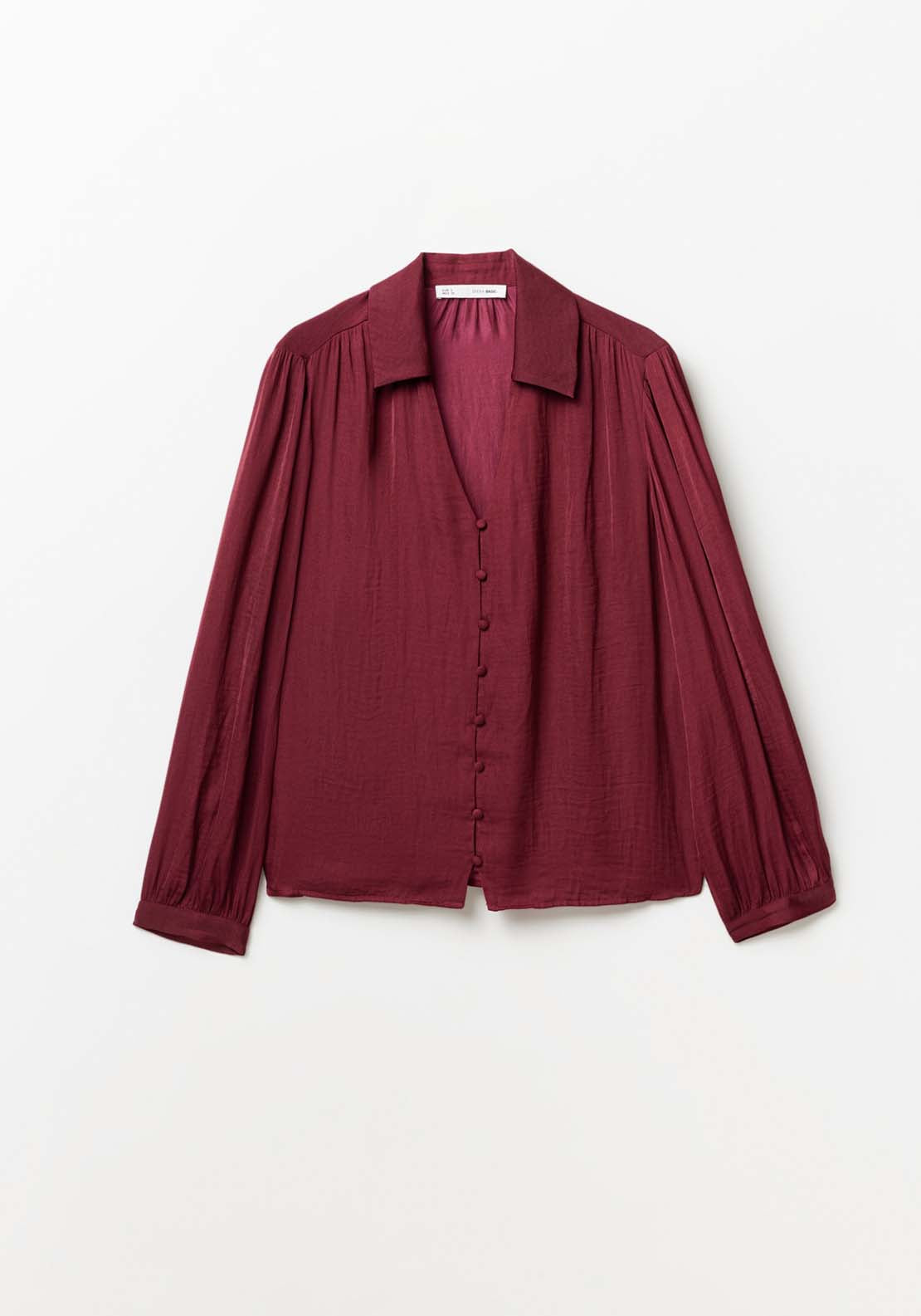 Sfera Buttons blouse - Burgundy 6 Shaws Department Stores