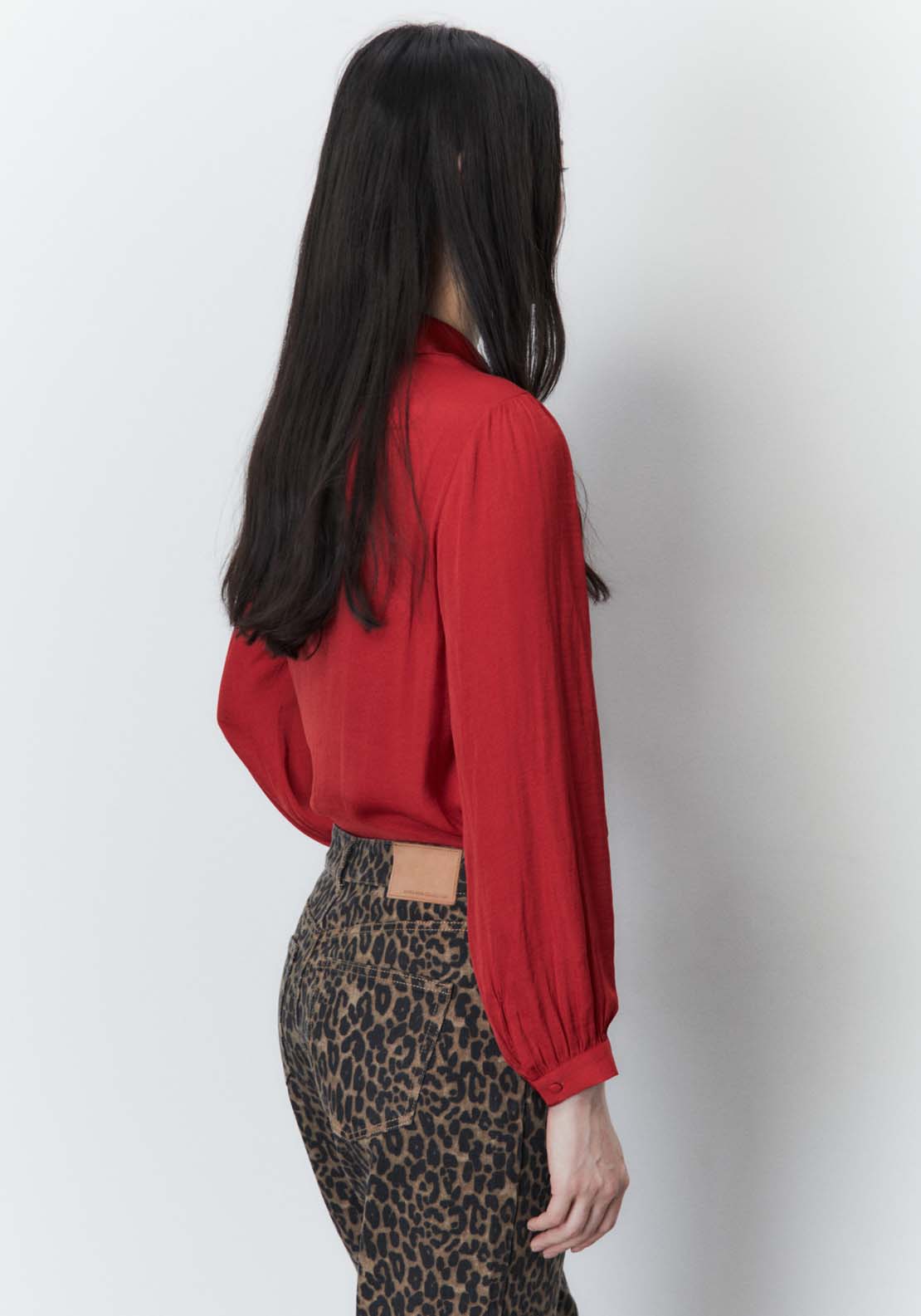 Sfera Buttons blouse - Red 3 Shaws Department Stores