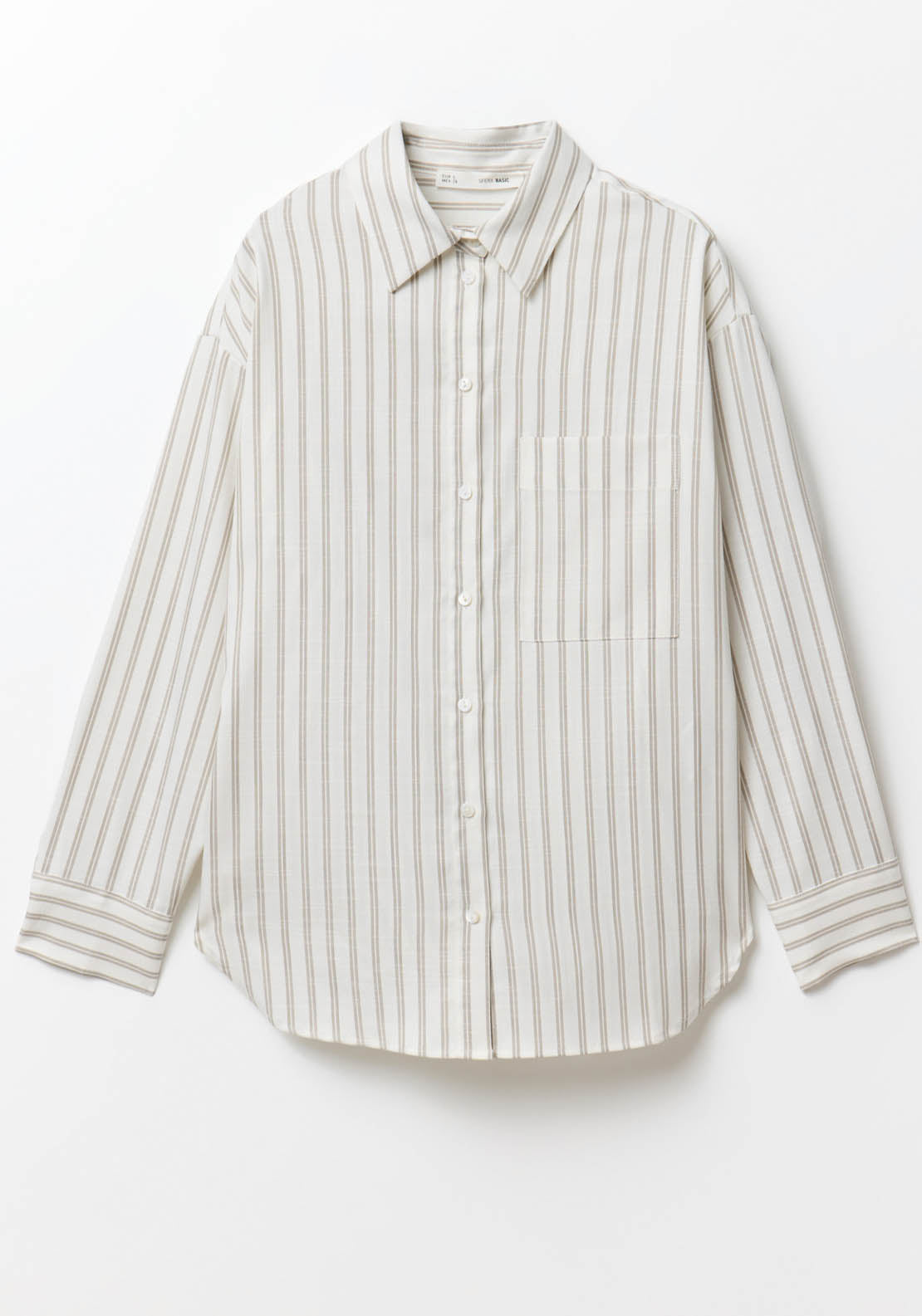 Sfera Striped Shirt - Camel 6 Shaws Department Stores