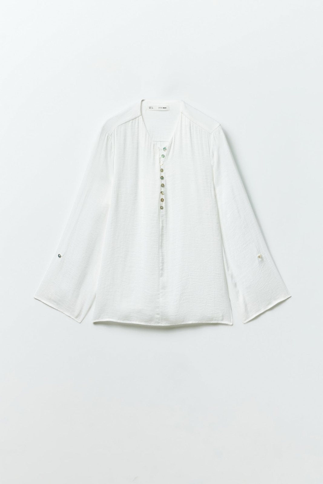 Sfera Buttons loose-fit blouse - White 6 Shaws Department Stores