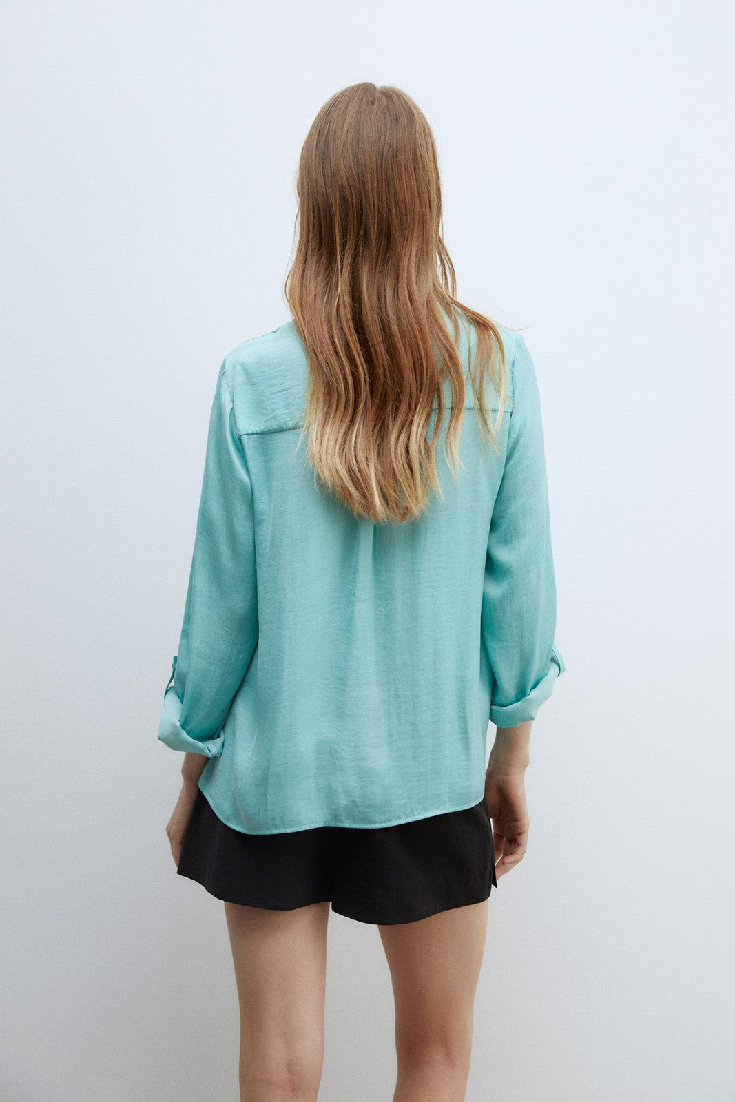 Sfera Buttons loose-fit blouse - Green 4 Shaws Department Stores