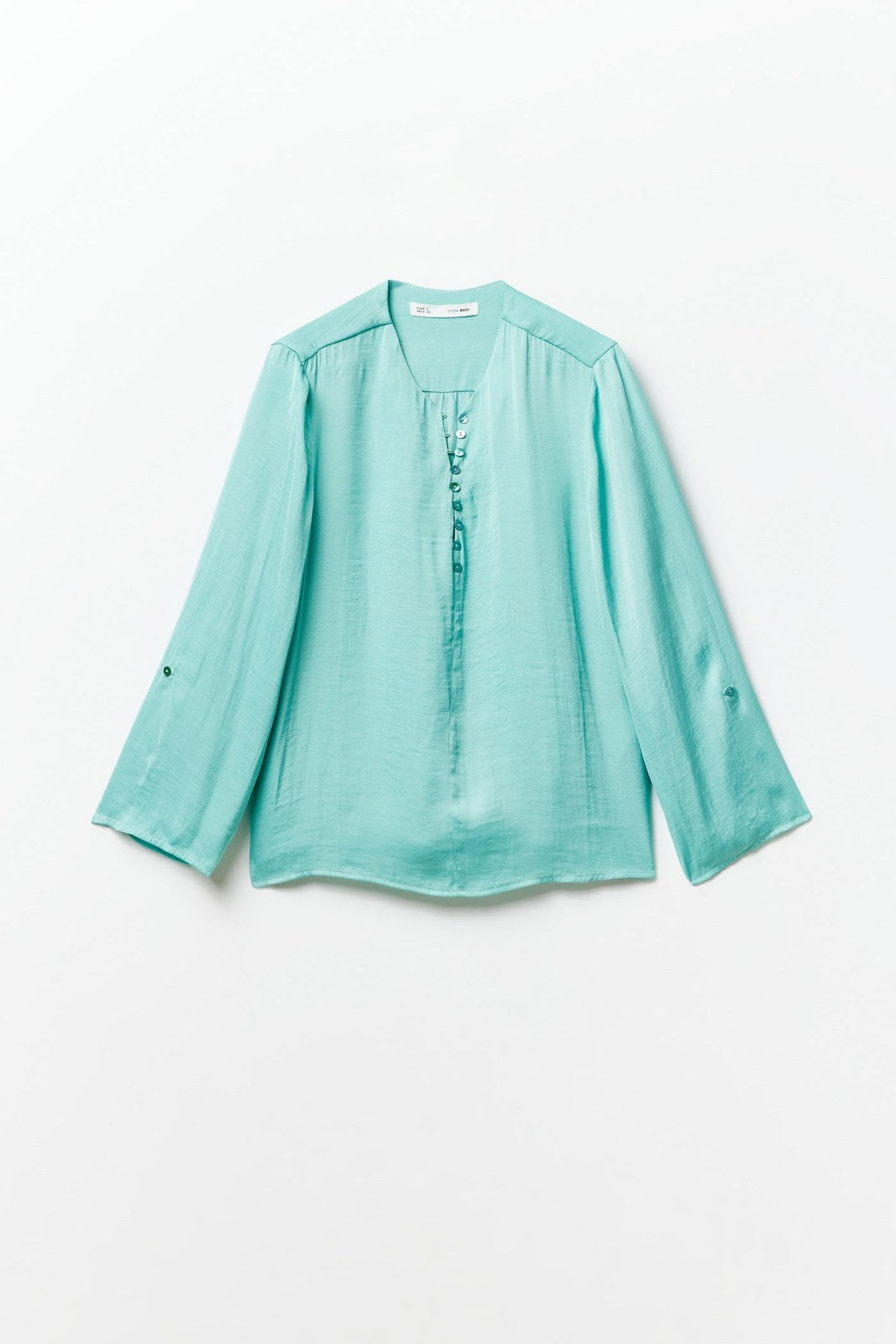 Sfera Buttons loose-fit blouse - Green 6 Shaws Department Stores