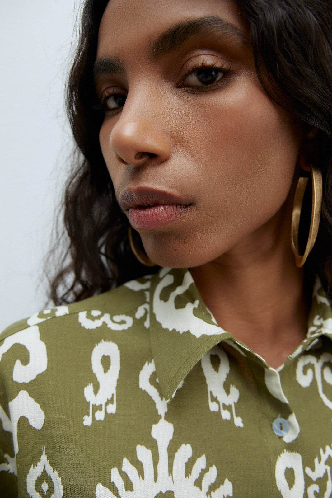 Sfera Printed shirt - Khaki 3 Shaws Department Stores