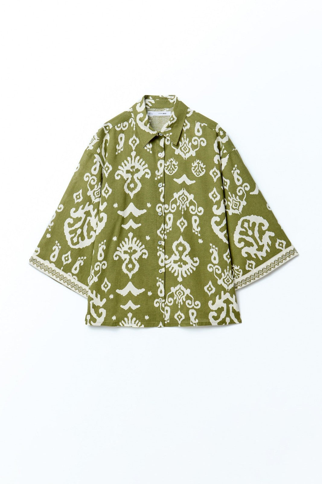 Sfera Printed shirt - Khaki 6 Shaws Department Stores