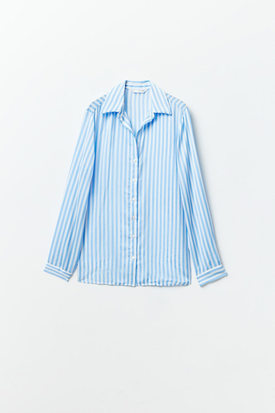 Sfera Stripes shiny shirt - Print Blue 6 Shaws Department Stores