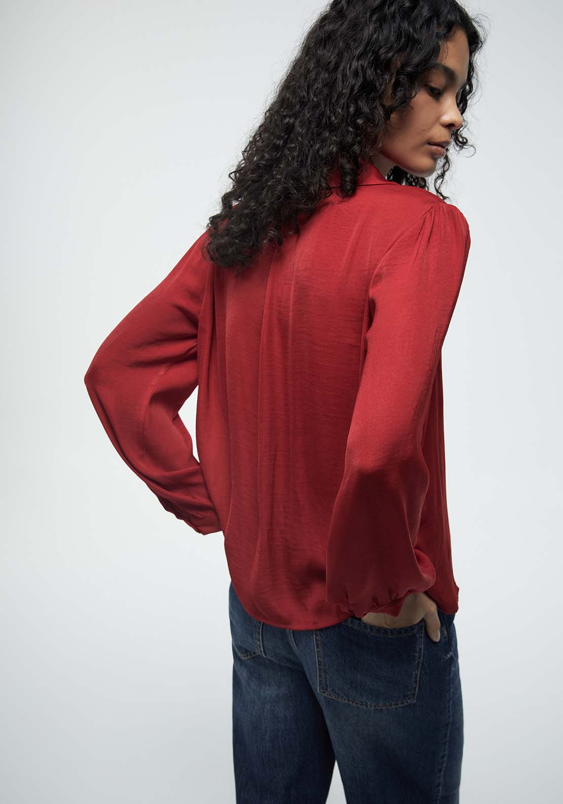 Buttons Blouse - Red