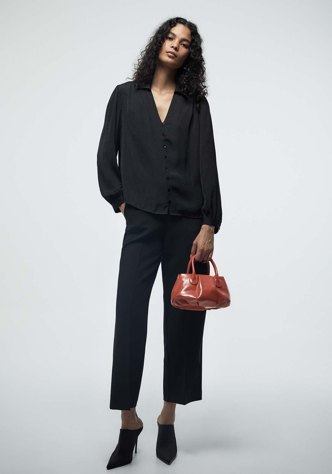 Buttons Blouse - Black