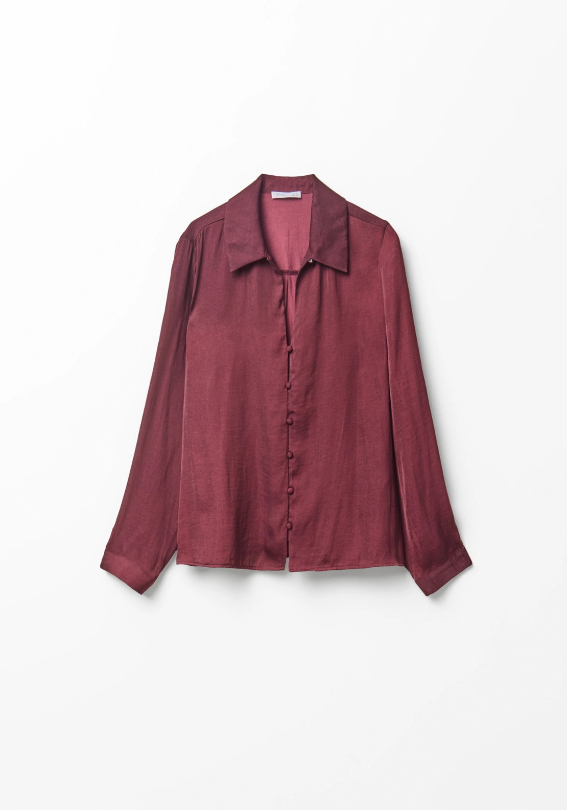 Button Front Camp Collar Shirt - Red