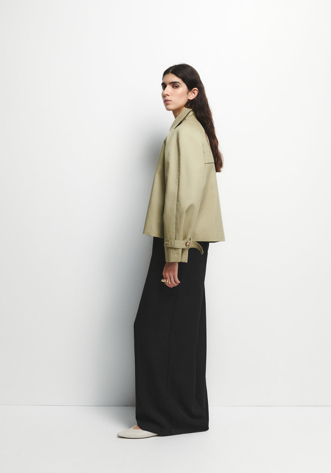 Short Trench Coat - Beige