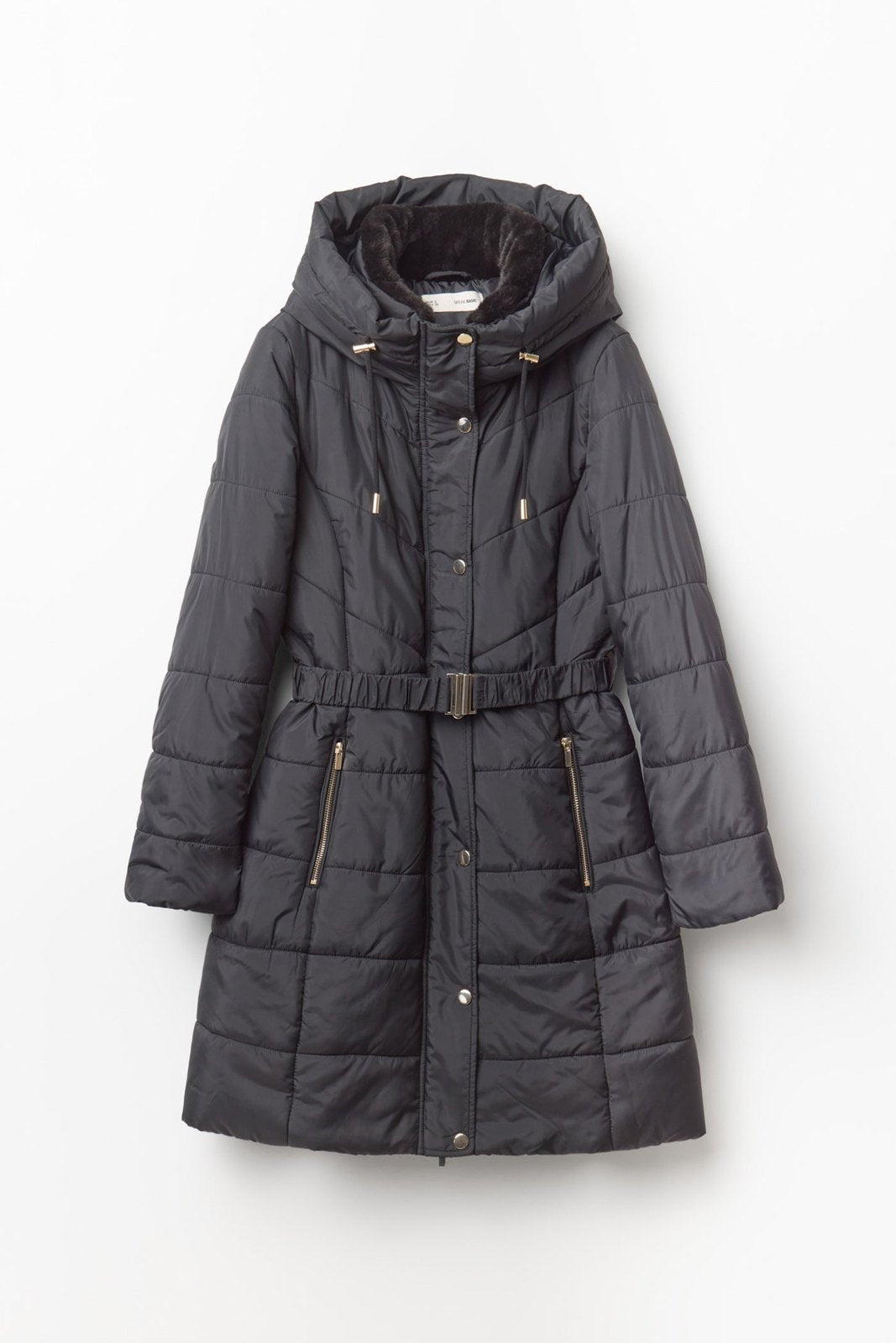 Sfera Long Parka with Hood - Black 6 Shaws Department Stores