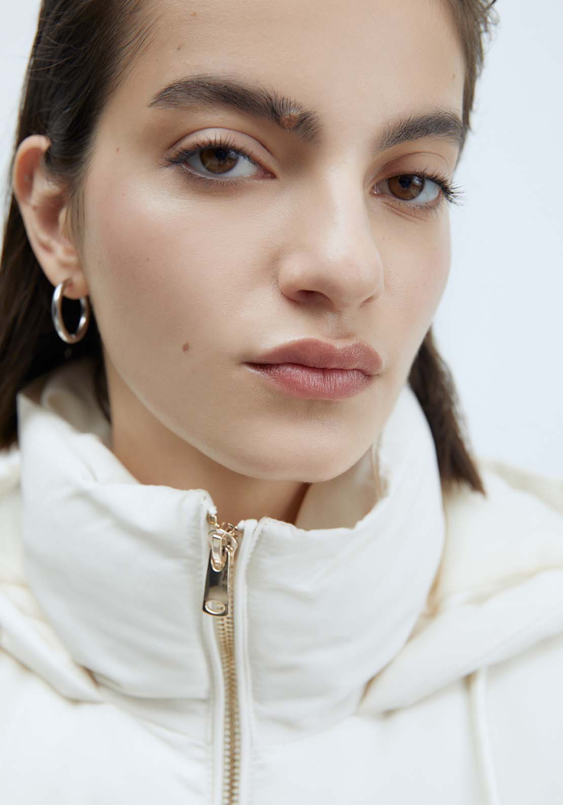 Sfera Zip Long Gilet - Off White 3 Shaws Department Stores