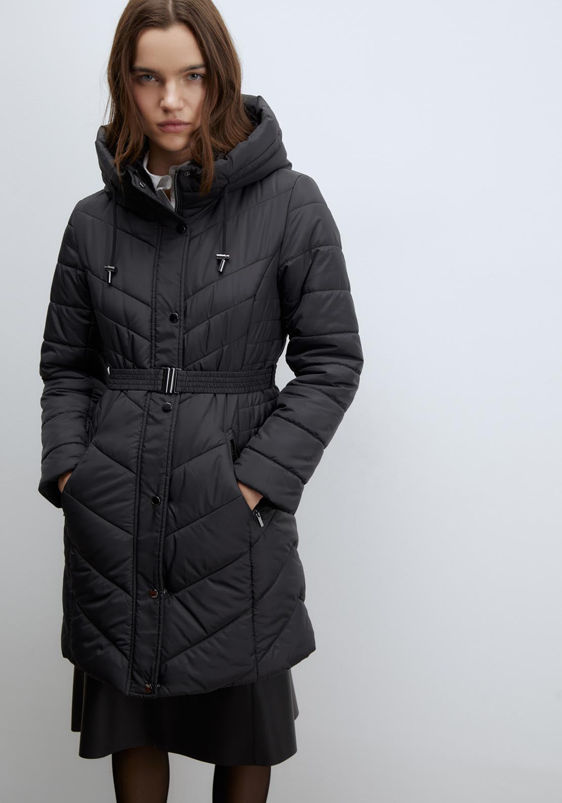 Sfera Long parka - Black 4 Shaws Department Stores