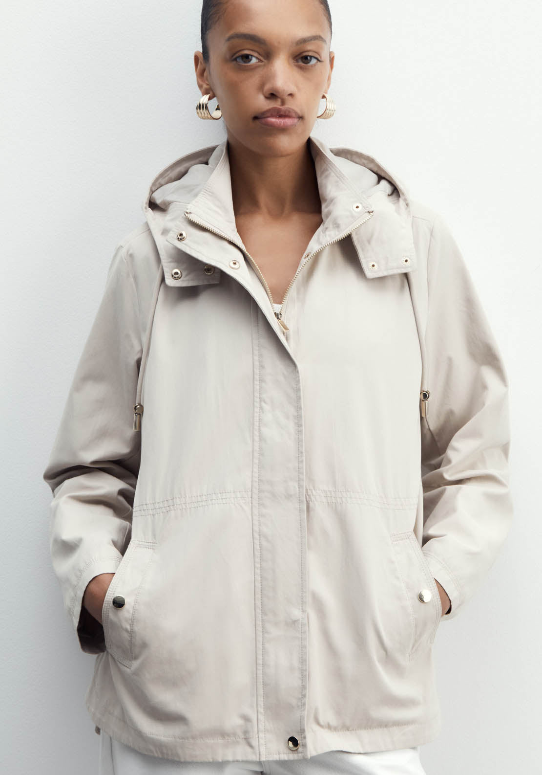 Sfera Curved Hem Parka - Grey 2 Shaws Department Stores