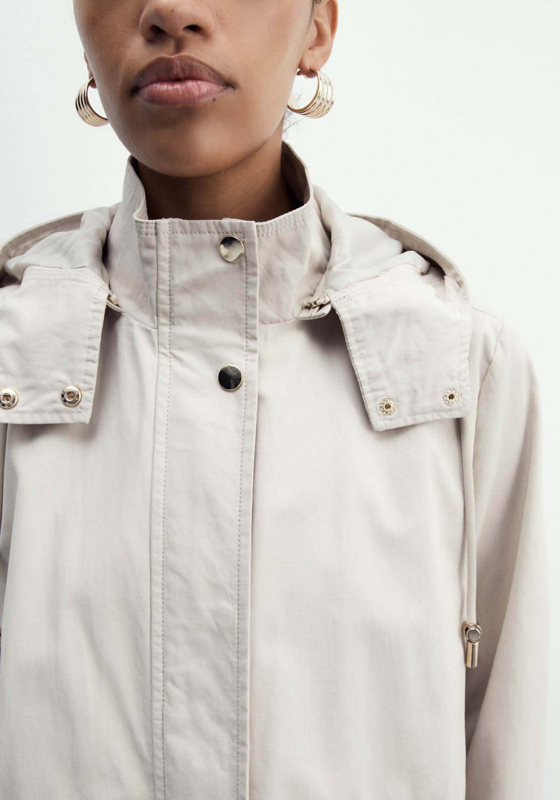 Sfera Curved Hem Parka - Grey 3 Shaws Department Stores