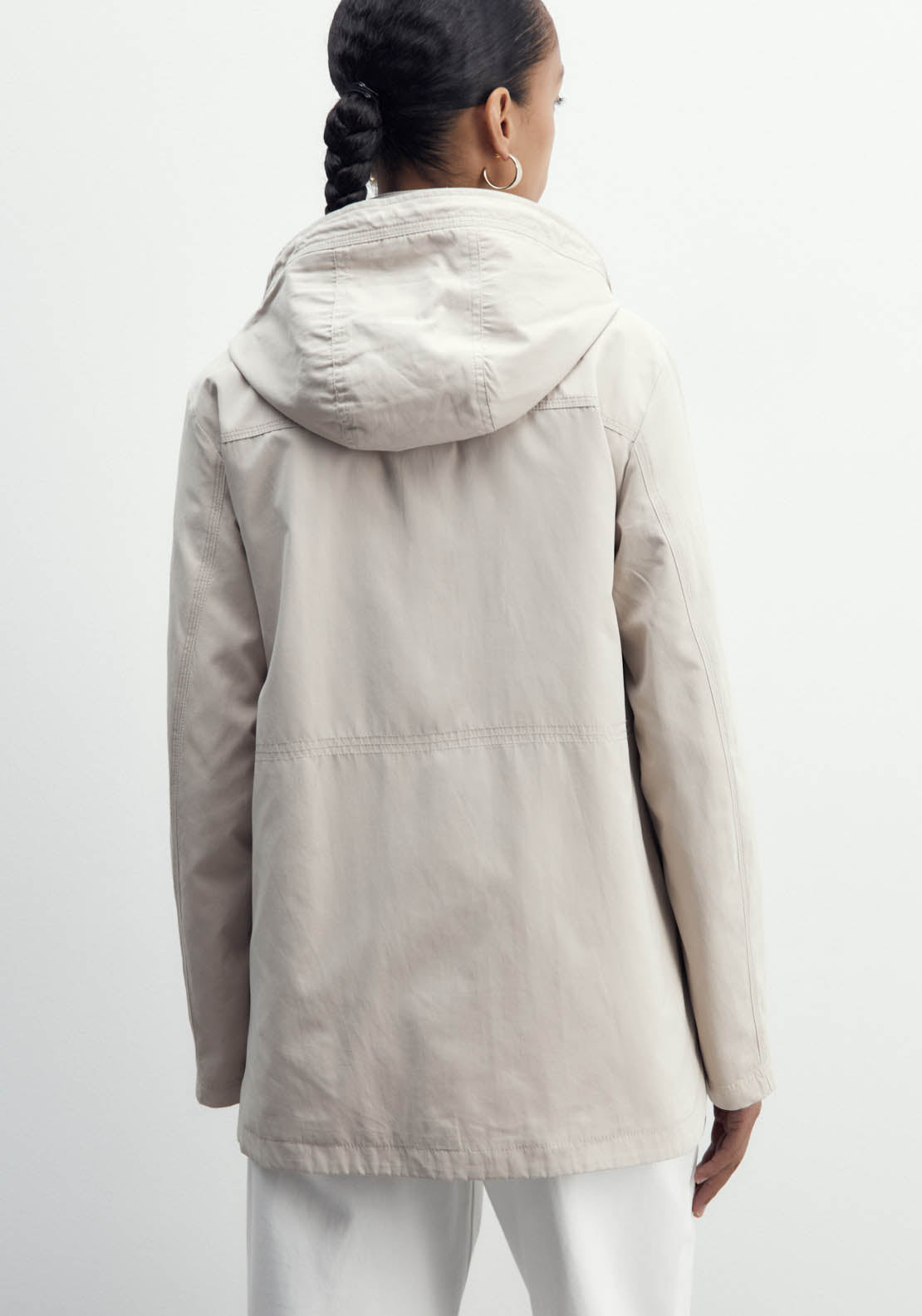 Sfera Curved Hem Parka - Grey 5 Shaws Department Stores