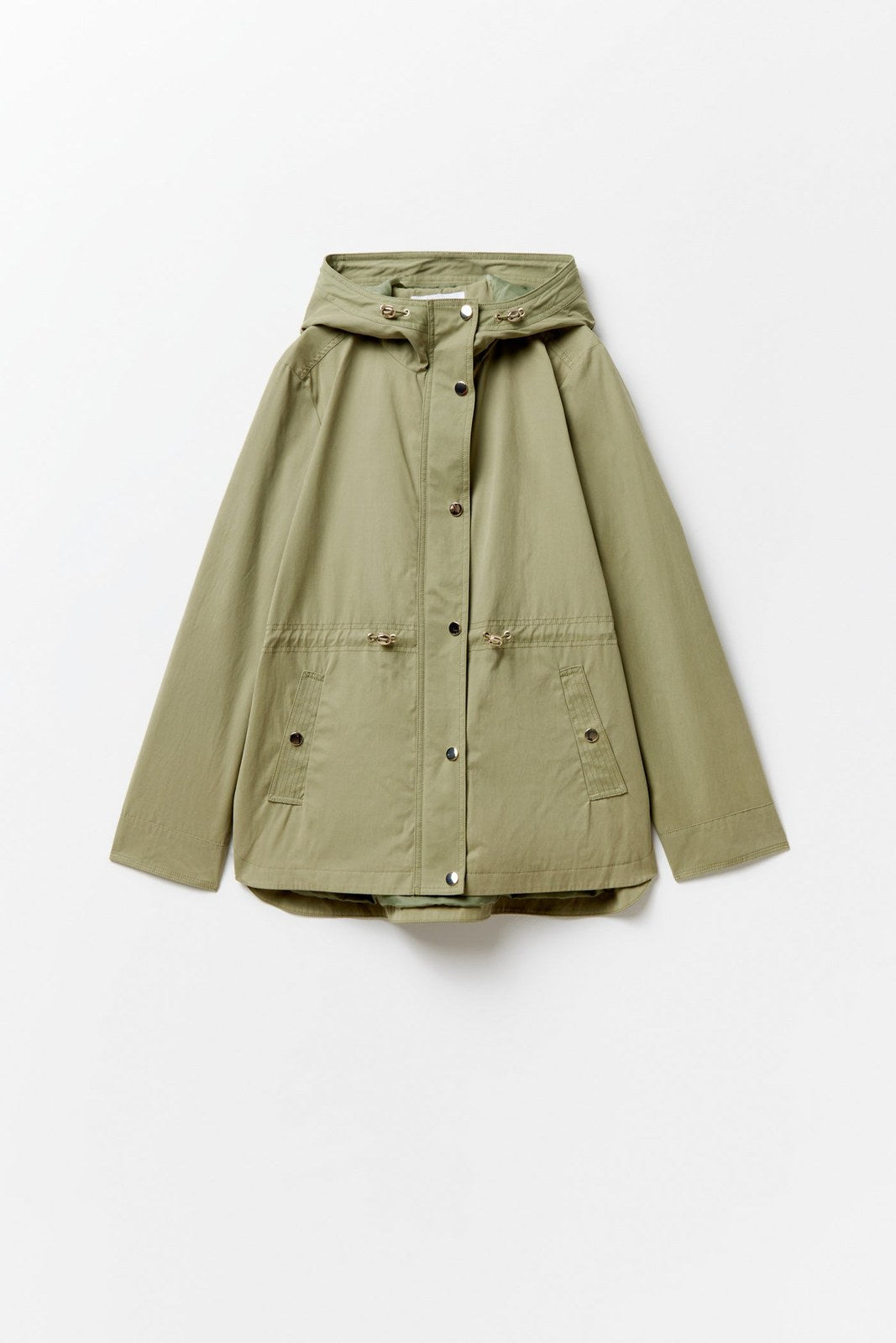 Sfera Hooded Parka W Snitched Waist - Khaki 6 Shaws Department Stores