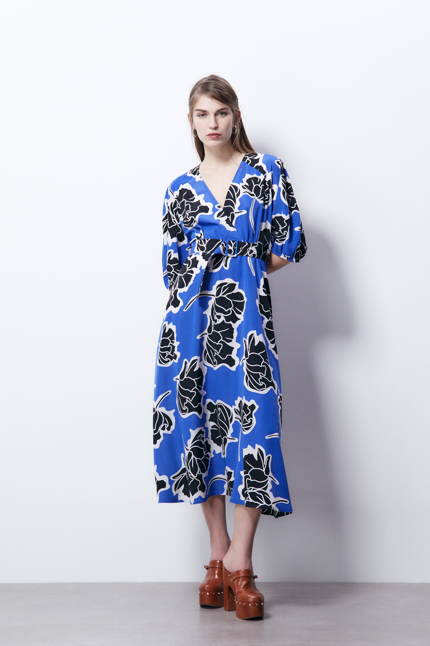 Sfera Belted midi dress 1 Shaws Department Stores