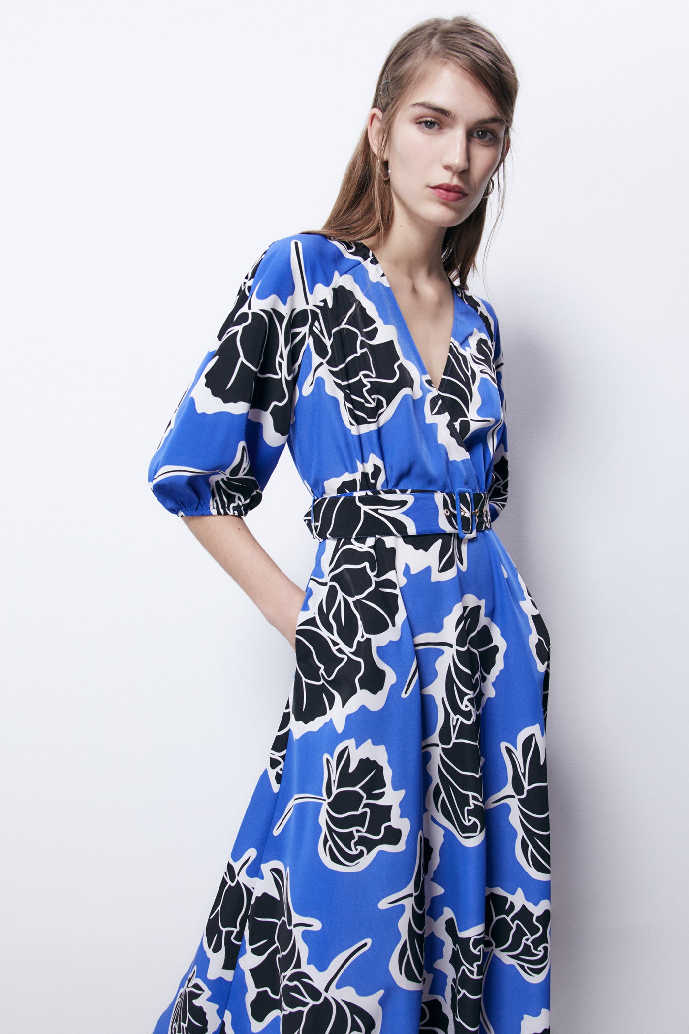 Sfera Belted midi dress 2 Shaws Department Stores