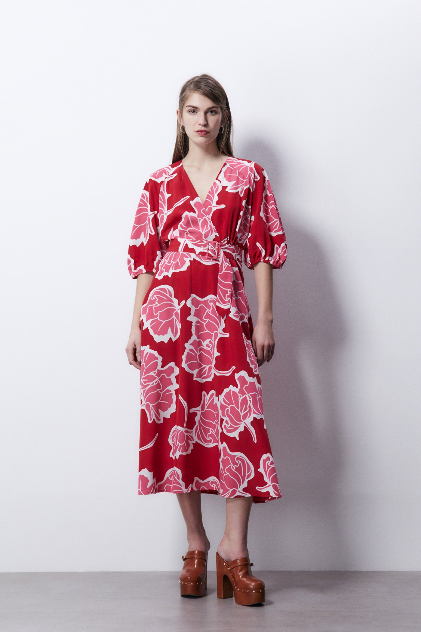 Sfera Belted midi dress 1 Shaws Department Stores