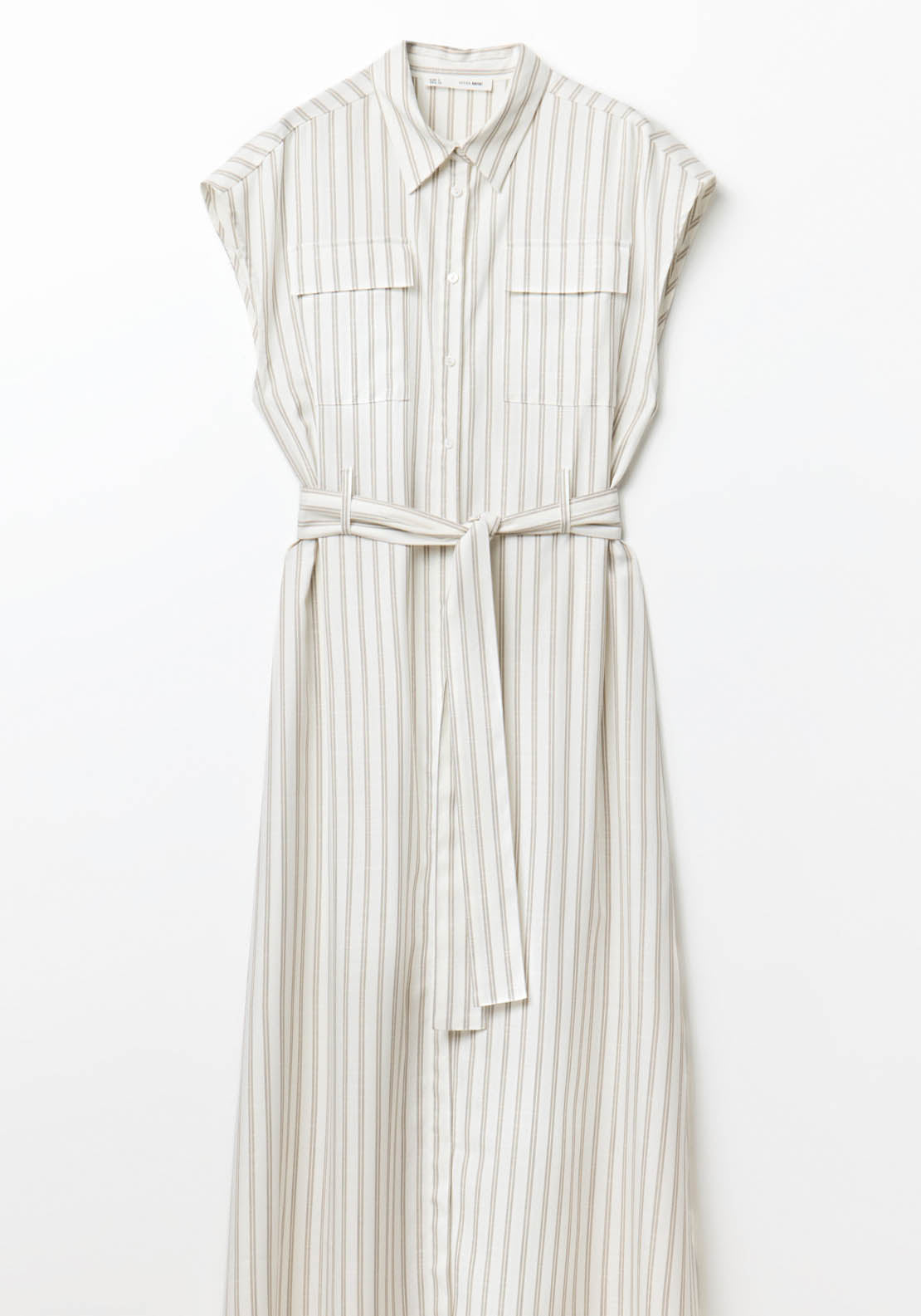 Sfera Striped Dress - Print Camel 7 Shaws Department Stores