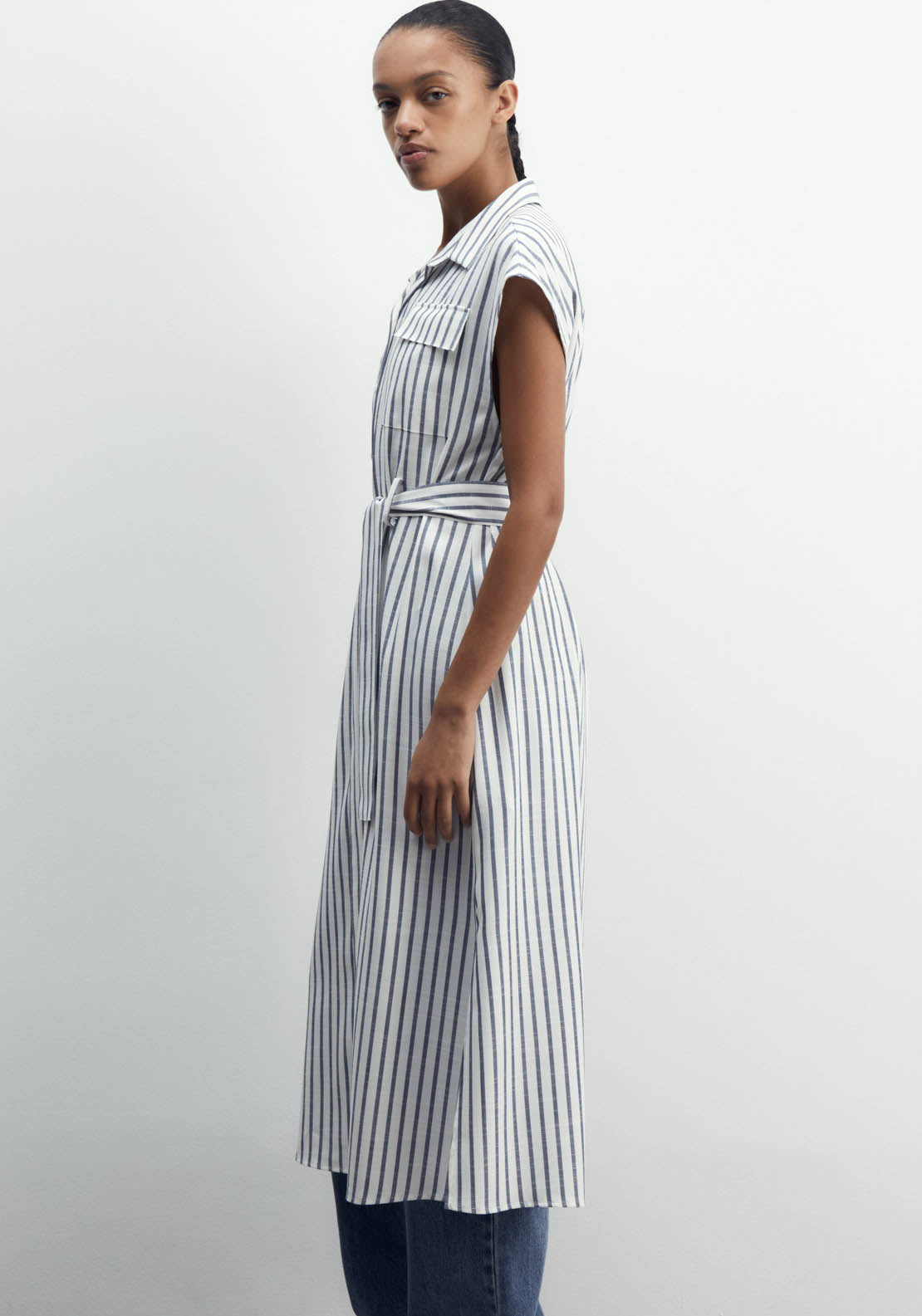 Sfera Striped Dress - Print Marin 4 Shaws Department Stores