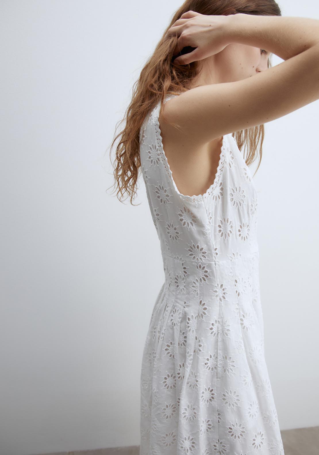 Sfera Schiffli Dress - White 4 Shaws Department Stores