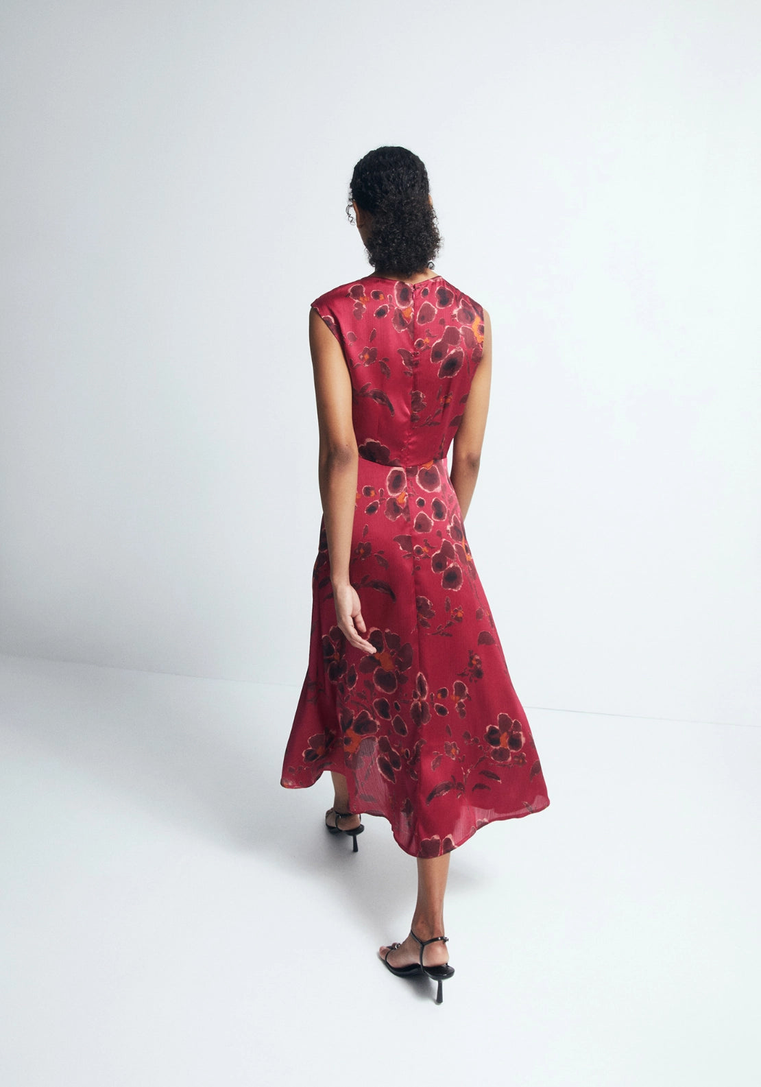 Metallic Hardware Dress - Red