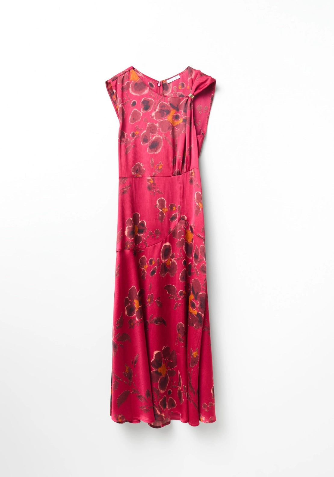 Metallic Hardware Dress - Red
