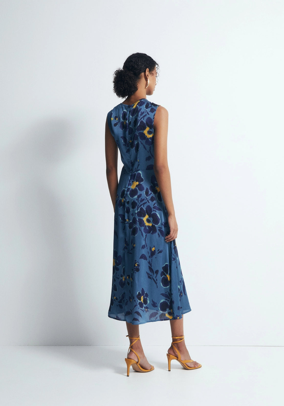 Metallic Hardware Dress - Blue