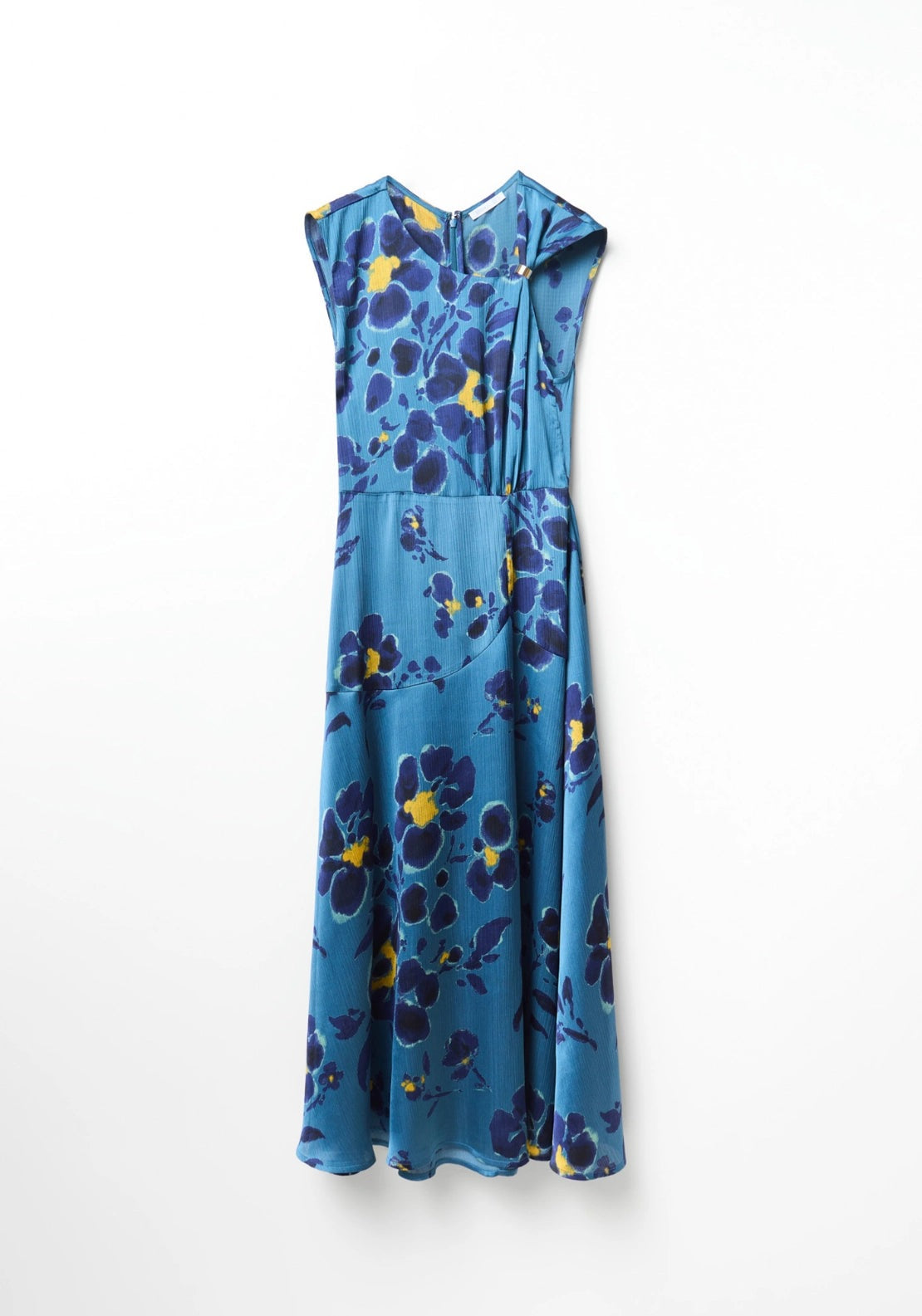 Metallic Hardware Dress - Blue