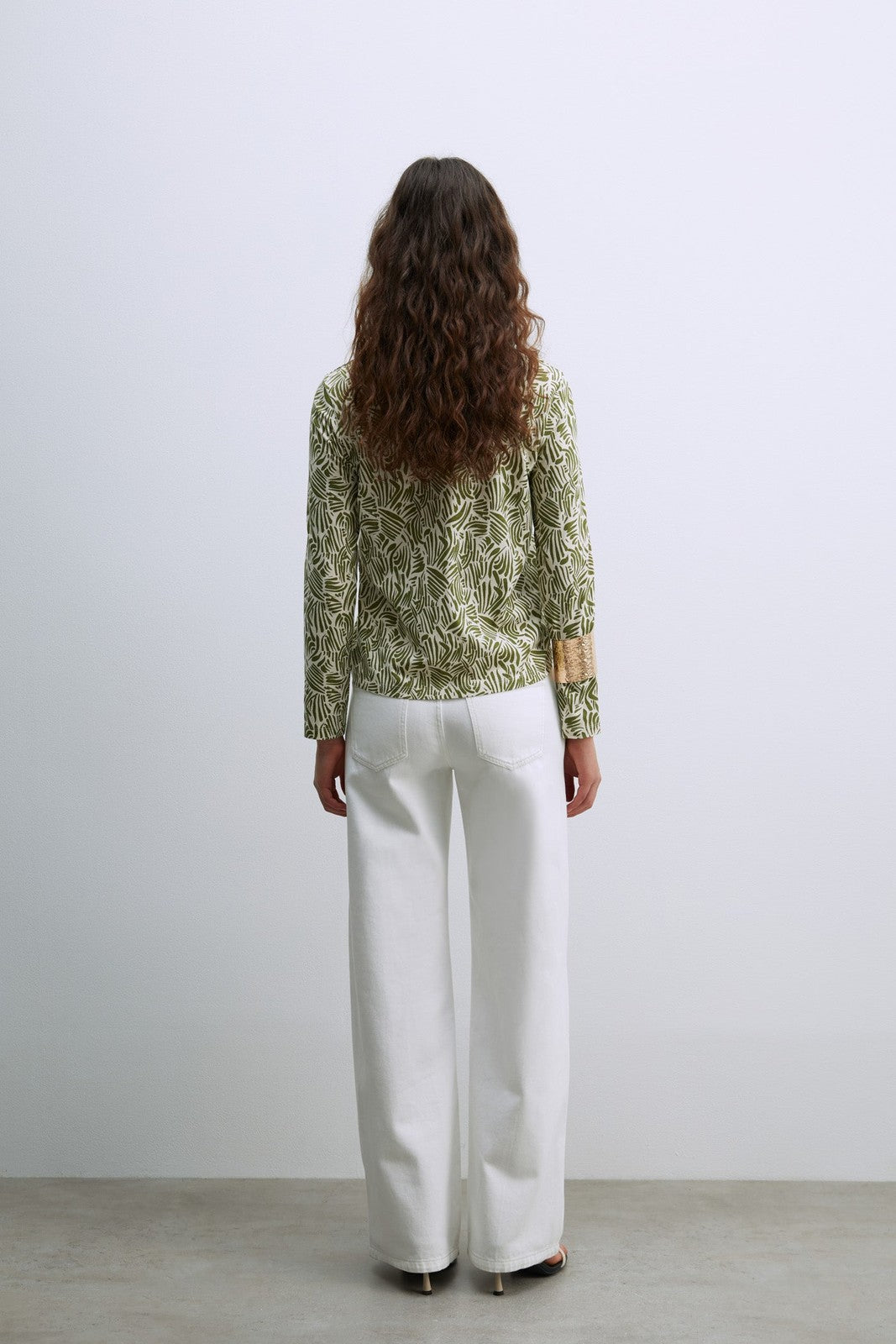 Sfera Long Sleeve Printed T-Shirt - Khaki 5 Shaws Department Stores