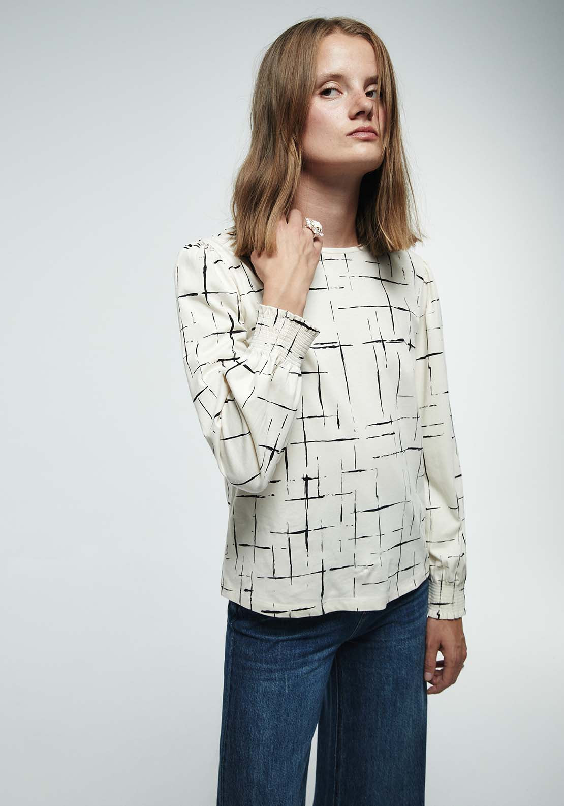 Printed Top - Black