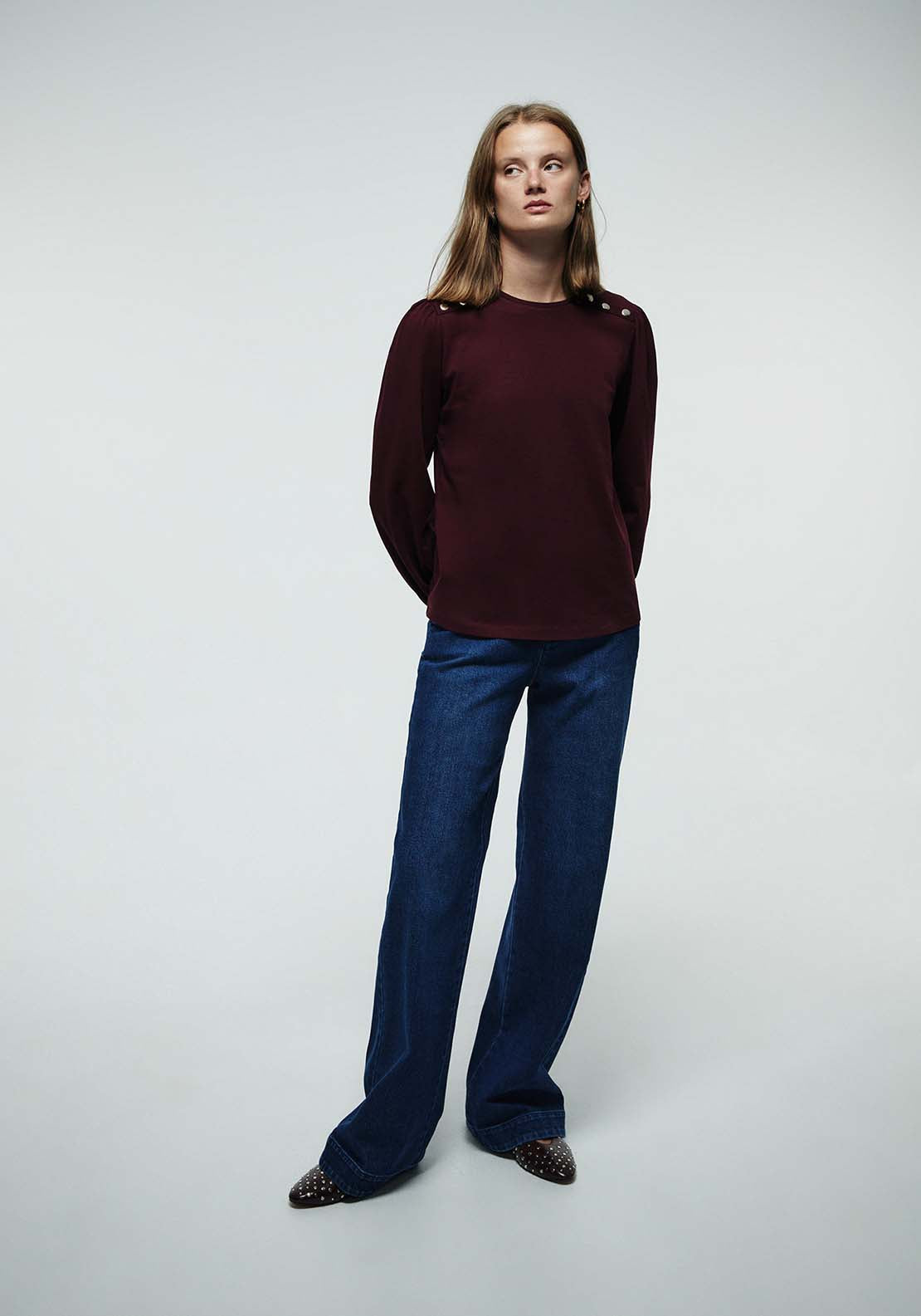 Buttons Plain Top - Red
