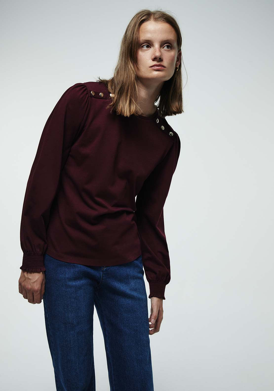 Buttons Plain Top - Red