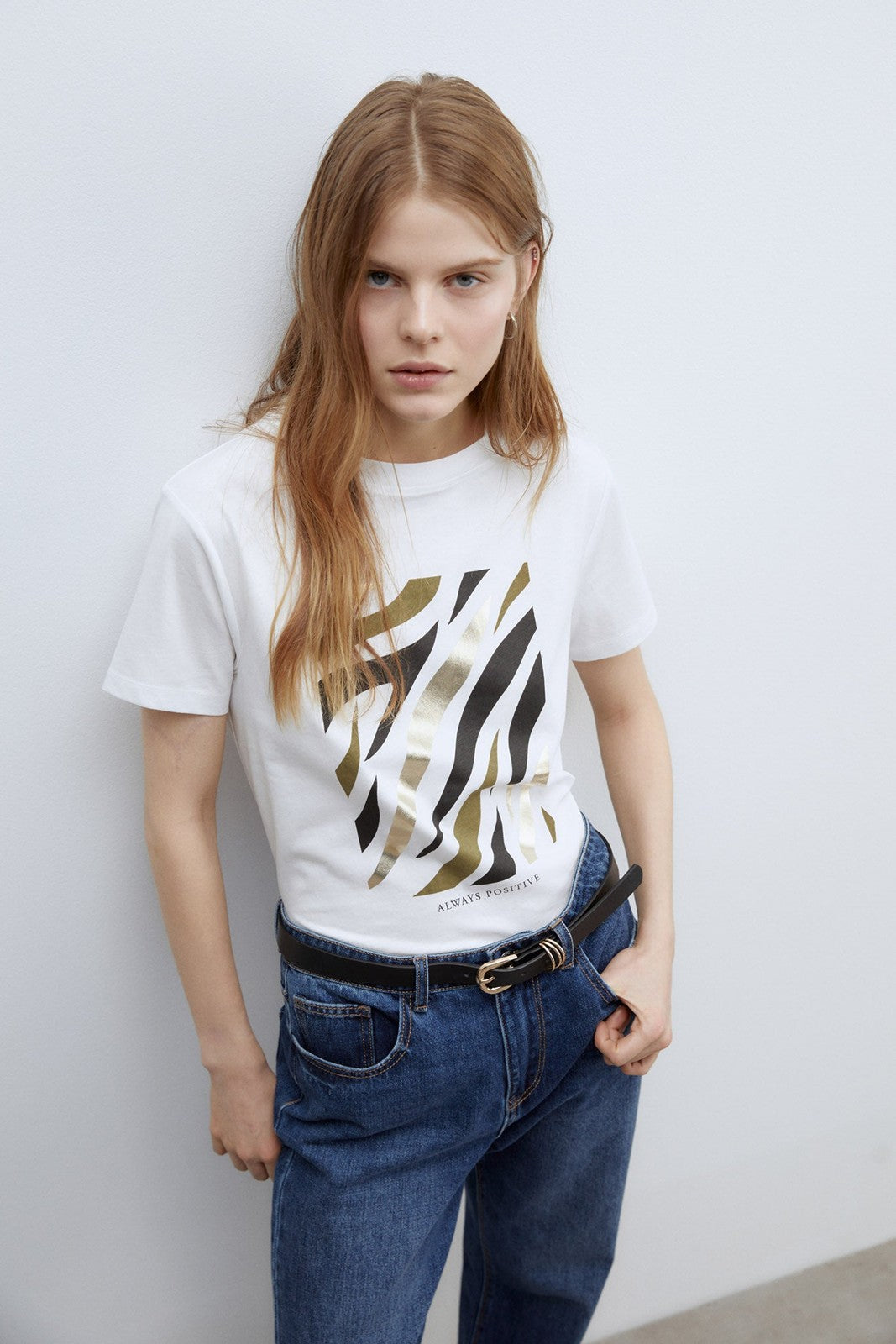 Sfera Motif T-shirt - White 1 Shaws Department Stores