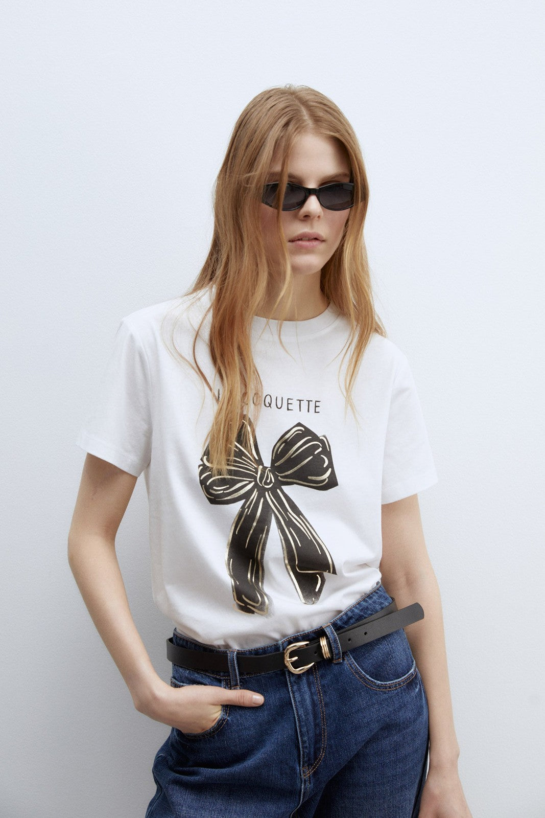 Sfera Motif T-shirt - Ecru 1 Shaws Department Stores
