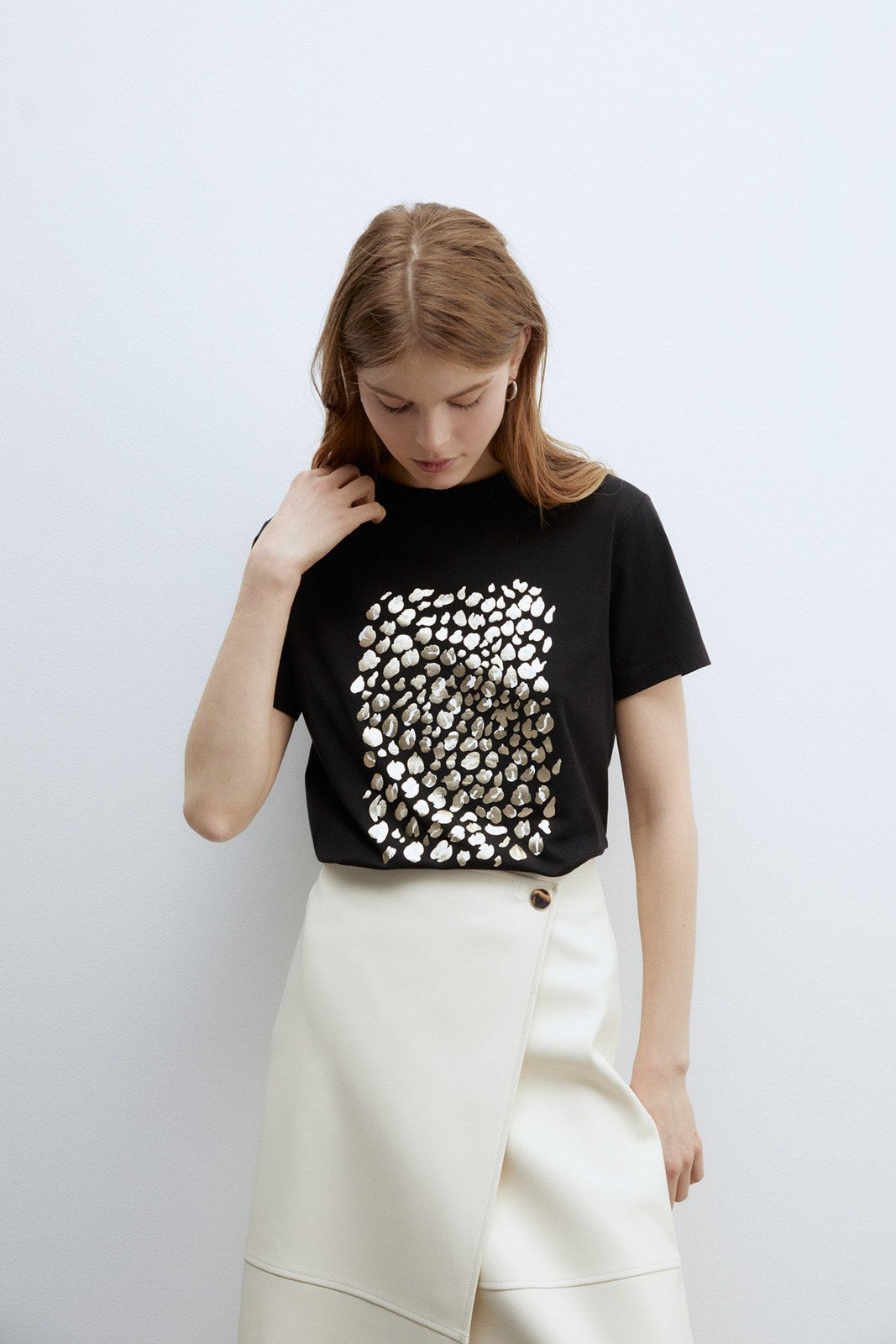 Sfera Motif T-shirt - Anthracite 1 Shaws Department Stores