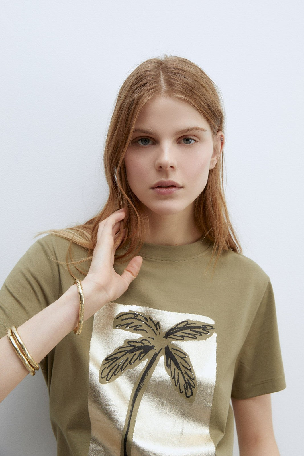 Sfera Motif T-shirt - Khaki 3 Shaws Department Stores