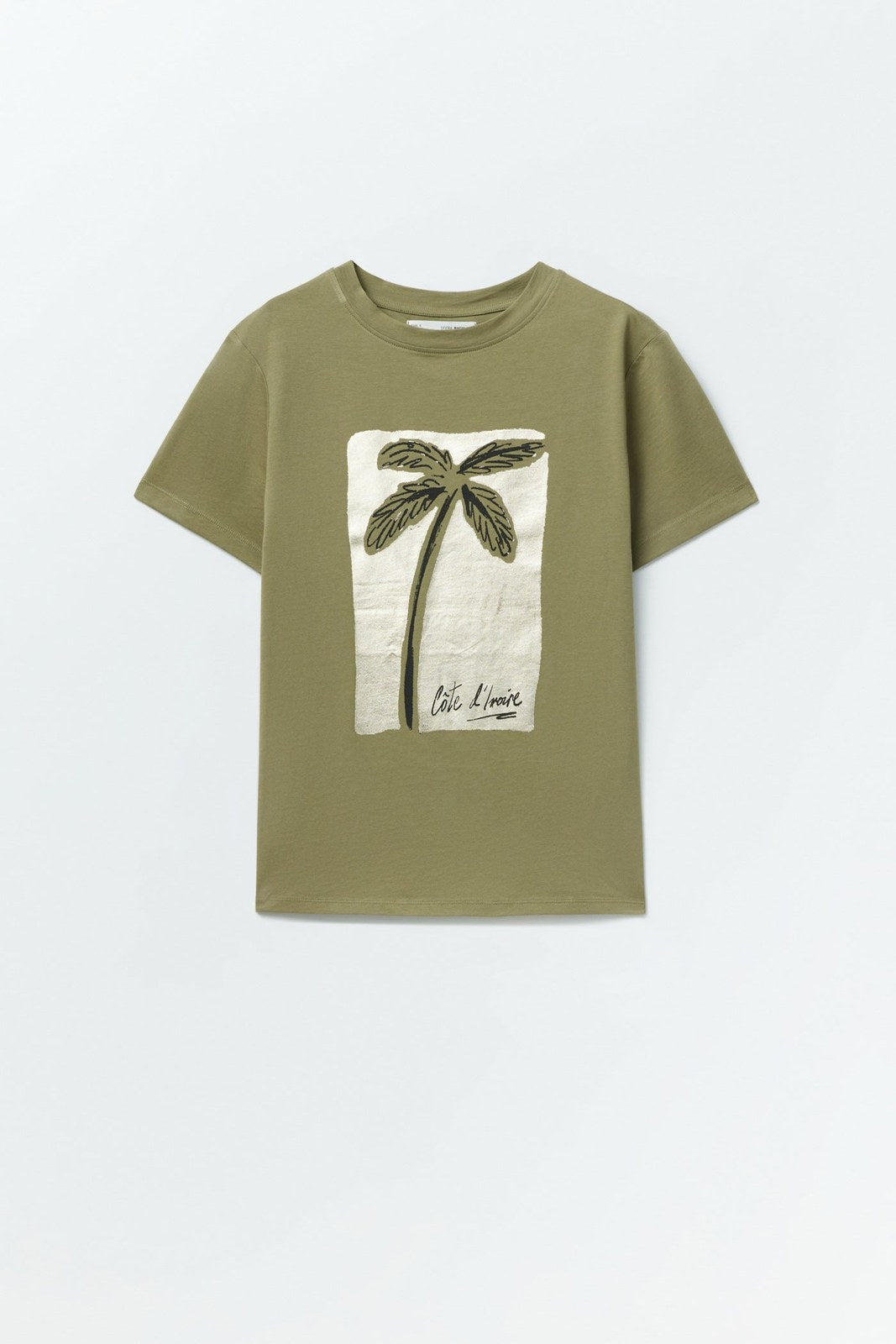 Sfera Motif T-shirt - Khaki 6 Shaws Department Stores