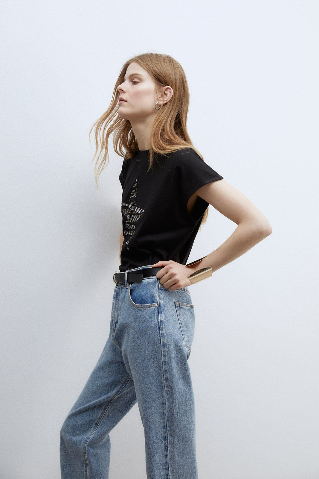 Sfera Motif T-shirt - Black 3 Shaws Department Stores