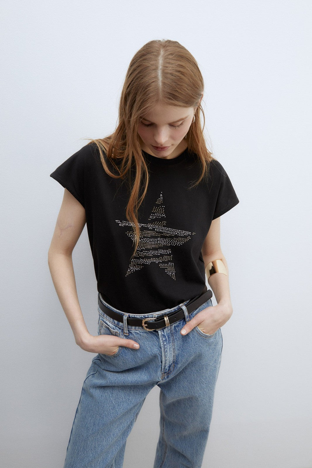 Sfera Motif T-shirt - Black 1 Shaws Department Stores