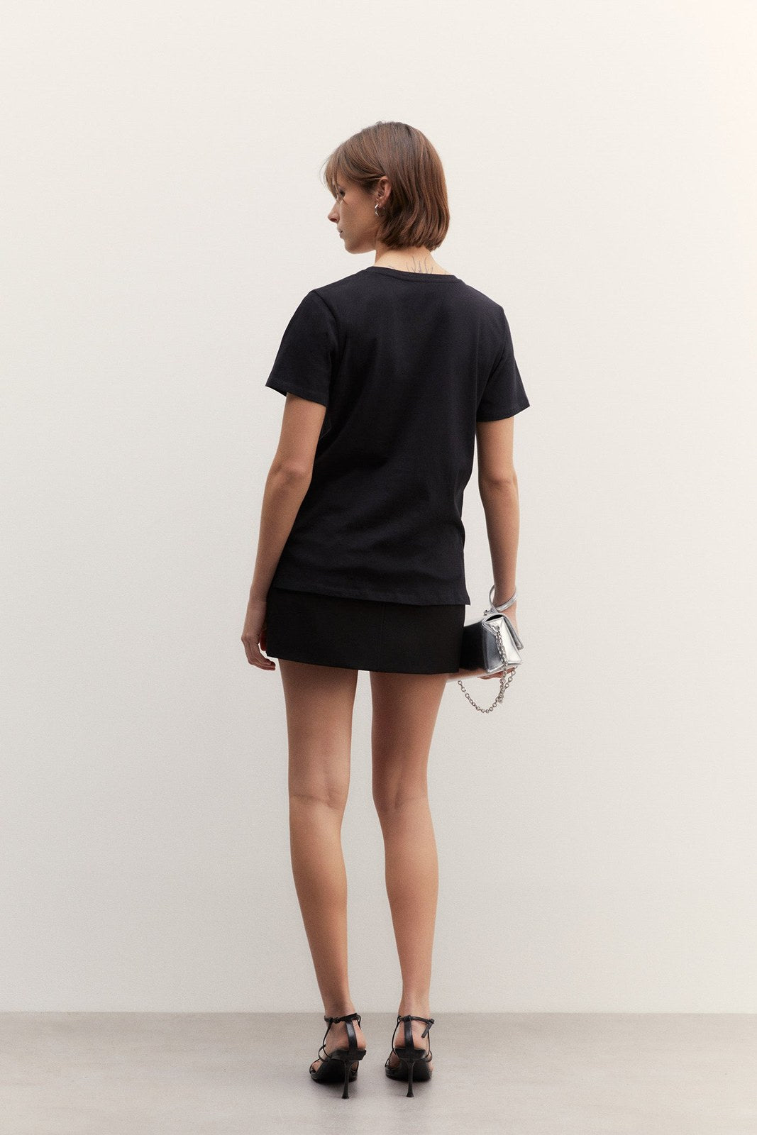 Sfera Sparkly pocket T-shirt - Black 4 Shaws Department Stores