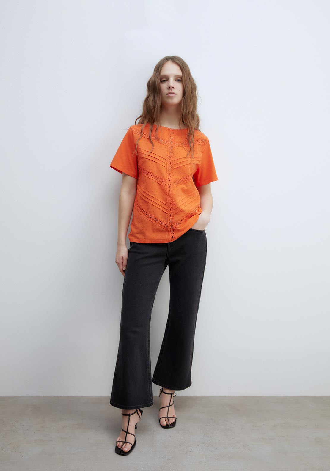 Sfera Plumetis T-Shirt - Orange 5 Shaws Department Stores