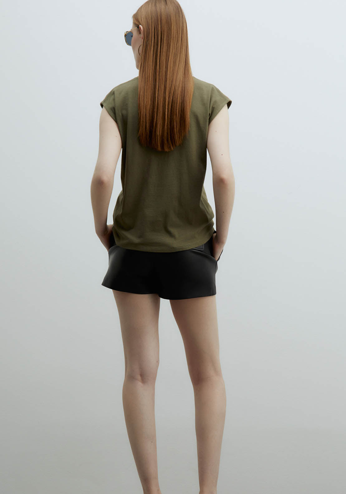Sfera Sequined Chest Top - Khaki 5 Shaws Department Stores